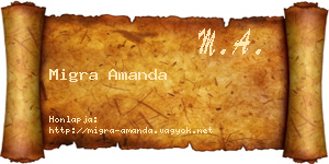 Migra Amanda névjegykártya